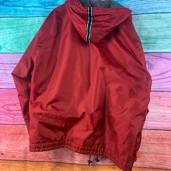 ABERCROMBIE & FITCH men’s red waterproof windproof varsity winter jacket - Picture 3 of 14